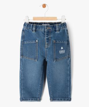 Jean coupe mom avec poches plaquées bébé garçon - LuluCastagnette vue1 - LULUCASTAGNETTE - GEMO