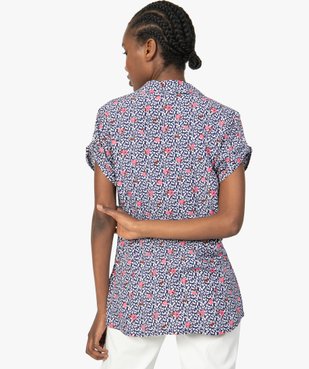 Chemise femme à manches courtes imprimée vue3 - GEMO(FEMME PAP) - GEMO