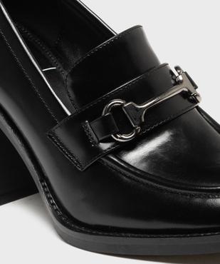 Mocassins à talon bloc avec bijou métallique sur le dessus femme - 5 Miles vue7 - 5 MILES - GEMO