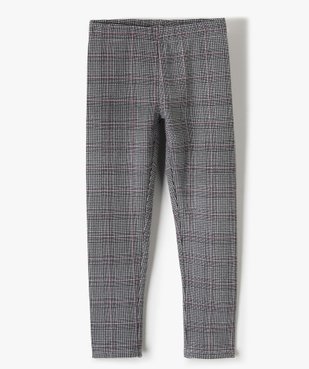 Pantalon fille en maille extensible à carreaux vue1 - GEMO (ENFANT) - GEMO