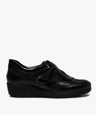Mocassins femme confort à bride scratch et détails vernis vue1 - GEMO (CONFORT) - GEMO