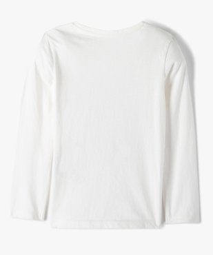 Tee-shirt fille à manches longues avec sequins réversibles vue3 - GEMO C4G FILLE - GEMO