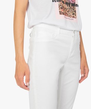 Pantalon femme en toile coupe slim 5 poches vue2 - GEMO (JEAN) - GEMO