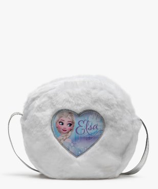 Sac fille rond zippé en peluche – Elsa Reine des Neiges vue1 - REINE DES NEIGE - GEMO