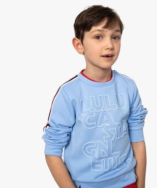 Sweat garçon avec inscription en relief – Lulu Castagnette vue1 - LULUCASTAGNETTE - GEMO