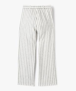Pantalon fille large et souple à rayures vue3 - GEMO (JUNIOR) - GEMO