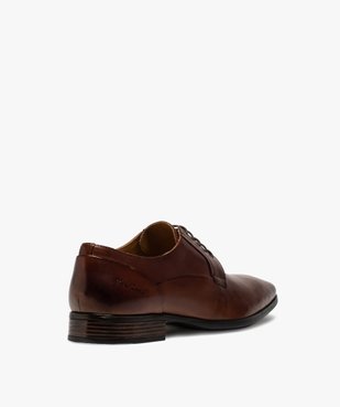Derbies homme unis en cuir à bout amande – Pierre Cardin vue4 - PIERRE CARDIN D - GEMO