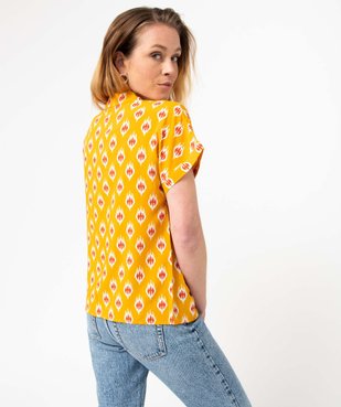 Chemise femme imprimée à manches courtes vue4 - GEMO(FEMME PAP) - GEMO