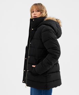 Doudoune mi-longue à capuche femme vue2 - GEMO 4G FEMME - GEMO