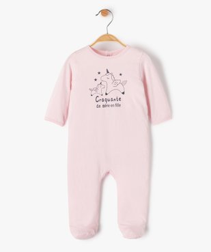 Pyjama bébé en jersey imprimé à pont-dos vue1 - GEMO(BB COUCHE) - GEMO