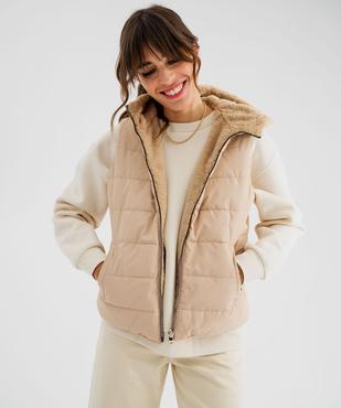 Doudoune sans manches réversible à capuche femme vue3 - GEMO 4G FEMME - GEMO