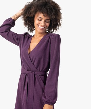Robe femme pailletée avec haut cache-cœur vue2 - GEMO(FEMME PAP) - GEMO
