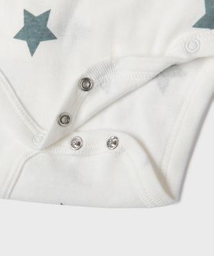 Body manches longues fermeture devant bébé (lot de 3) vue2 - GEMO 4G BEBE - GEMO