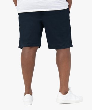 Bermuda homme grande taille uni coupe droite vue3 - GEMO (G TAILLE) - GEMO