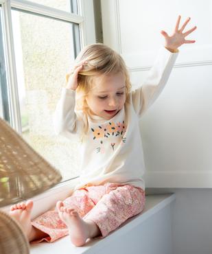 Pyjama 2 pièces en coton à motifs fleuris bébé fille vue7 - GEMO 4G BEBE - GEMO