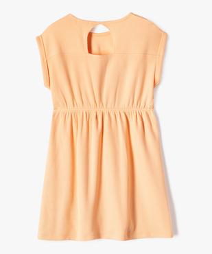 Robe à manches courtes en coton côtelé fille vue3 - GEMO 4G FILLE - GEMO