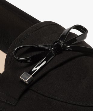 Mocassins femme à talon plat et nœud sur le dessus vue6 - GEMO (CASUAL) - GEMO