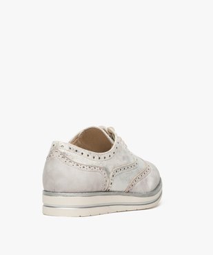 Derbies femme pailletés avec bout golf vue4 - GEMO (CASUAL) - GEMO
