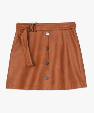 Jupe femme en synthétique imitation cuir avec ceinture vue4 - GEMO(FEMME PAP) - GEMO