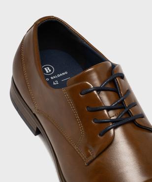 Derbies à bout amande en cuir imitation homme - Mario Baldano vue6 - MARIO BALDANO - GEMO