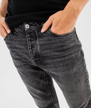 Jean droit en denim délavé vue2 - GEMO 4G HOMME - GEMO