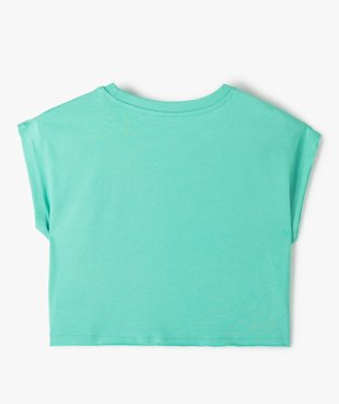 Tee-shirt fille crop top oversize vue4 - GEMO (JUNIOR) - GEMO