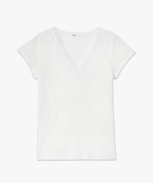 Tee-shirt femme à manches courtes en maille vue4 - GEMO(FEMME PAP) - GEMO