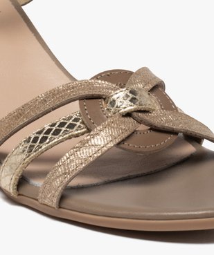 Sandales femme à talon carré et brides métallisées vue6 - Nikesneakers(URBAIN) - Nikesneakers