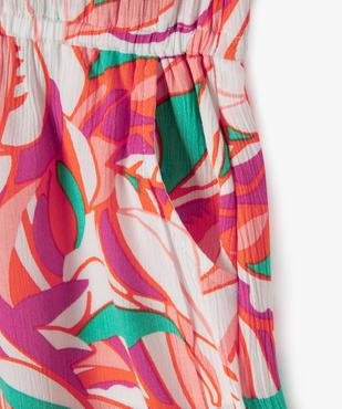 Combishort sans manches en viscose froissée fille vue2 - GEMO 4G FILLE - GEMO