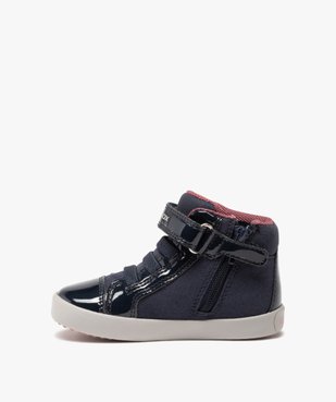 Baskets mid-cut bébé fille à zip et scratch - Geox vue3 - GEOX - GEMO