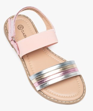Sandales fille multicolore effet métallisé avec bande élastique  vue5 - GEMO (ENFANT) - GEMO