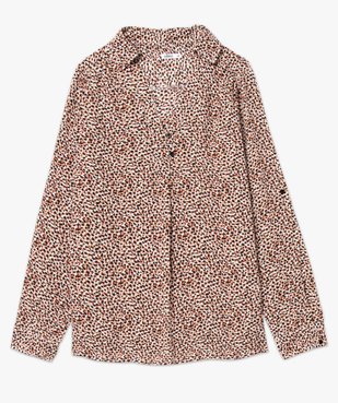 Tunique femme imprimée à manches longues et col chemise vue4 - GEMO(FEMME PAP) - GEMO