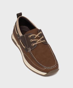 Chaussures bateau à lacets semelle sport homme - Urban Steps vue5 - URBAN STEPS - GEMO