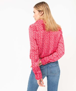 Tunique femme fleurie à manches longues et col chemise vue3 - GEMO(FEMME PAP) - GEMO