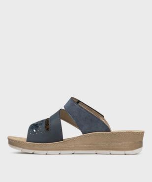 Mules confort à brides fantaisie avec scratch femme vue4 - G'FLEX - GEMO