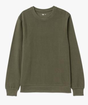 Sweat en maille texturée effet rayé homme vue4 - GEMO 4G HOMME - GEMO