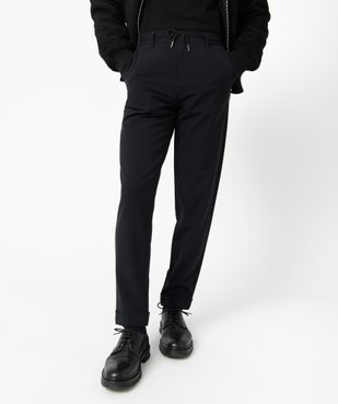 Pantalon homme en toile avec taille ajustable vue1 - GEMO (HOMME) - GEMO