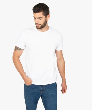 Tee-shirt homme 100% coton biologique en maille texturée vue1 - GEMO (HOMME) - GEMO