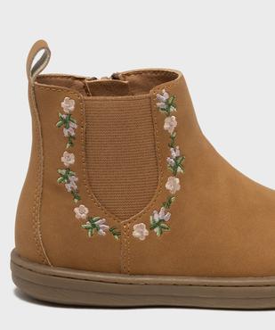 Boots Chelsea zippées à broderie fleurie fille - Lovely Wings vue6 - LOVELY WINGS - GEMO