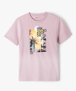 Tee-shirt garçon à motif streetwear et manches courtes vue1 - GEMO (JUNIOR) - GEMO