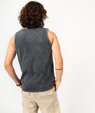 Débardeur aspect délavé avec poche poitrine homme vue3 - GEMO (HOMME) - GEMO