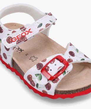 Sandales bébé fille à scratchs imprimées cerises - Geox vue6 - GEOX - GEMO