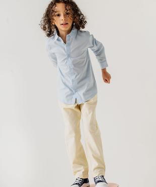 Pantalon chino en coton et lin avec taille ajustable garçon vue8 - GEMO (ENFANT) - GEMO