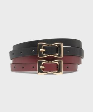 Ceintures fines avec boucle forme noeud papillon femme (lot de 2) vue1 - GEMO (ACCESS) - GEMO