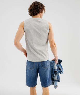 Tee-shirt sans manches en jersey de coton homme vue3 - GEMO 4G HOMME - GEMO