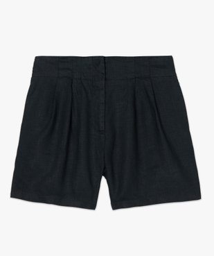Short femme en lin coupe ample vue4 - GEMO(FEMME PAP) - GEMO