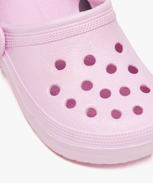 Sabots fille unis perforés avec bride vue6 - GEMO (ENFANT) - GEMO