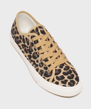 Tennis en toile à motif léopard femme - Follow Me vue5 - FOLLOW ME - GEMO