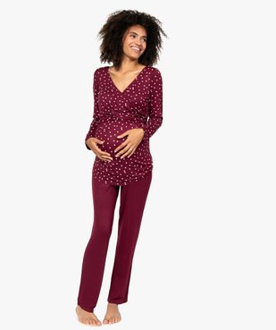 Pyjama de grossesse et d'allaitement imprimé vue1 - GEMO (MATER) - GEMO