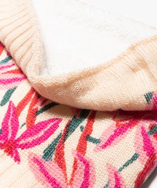 Snood fille fleurie à doublure chaude vue2 - GEMO (ENFANT) - GEMO
